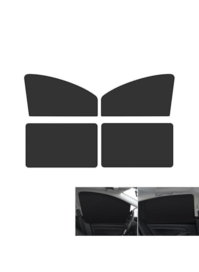 KOWVOWZ 4 PCS Car Side Window Sun Shades with Magnets, Privacy Car Window Sun Shades, UV & Heat Blocking Car Window Cover for Most Car - Image 1